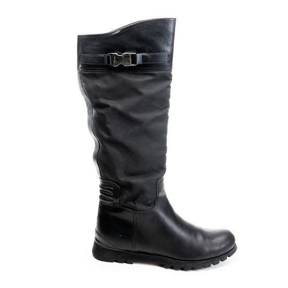 Prada Shoes - Prada black tall boots Vibram soles size 37.5